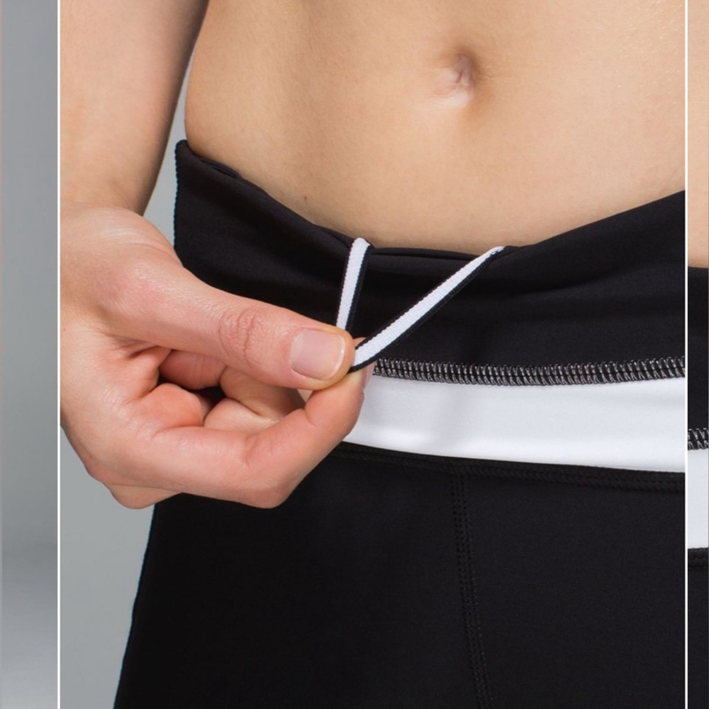 LULULEMON Run: Inspire Crop II *All Full-On Luxtreme
Black / White *RARE * - Picture 5 of 16